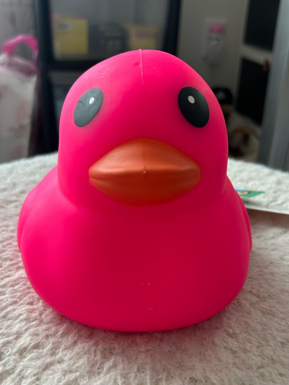 Hot pink duck squishy